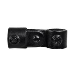 Buiskoppeling Enkel scharnierstuk - zwart-E / 48,3 mm
